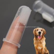 Pet Finger Toothbrush Silicone Transparent Soft Brush
